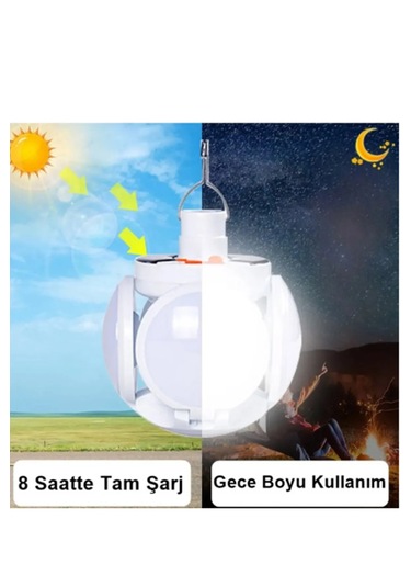 5 Led 3 Farklı Işık Mod Açılıp Kapanabilir Kanatlı Güneş Enerjili