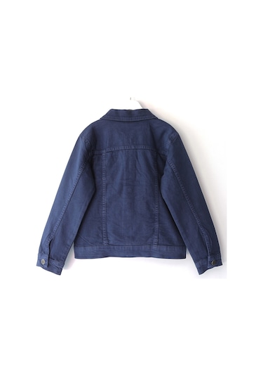 Erkek Çocuk Cep Detaylı Denim Kot Jean Ceket 5-15 Yaş Lacivert Lacivert