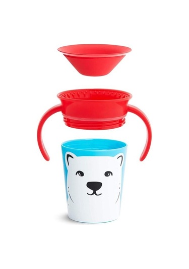 Munchkin Mucize 360 Alıştırma Bardağı Kutup Ayısı 6 Ay+ 177 ML Kırmızı