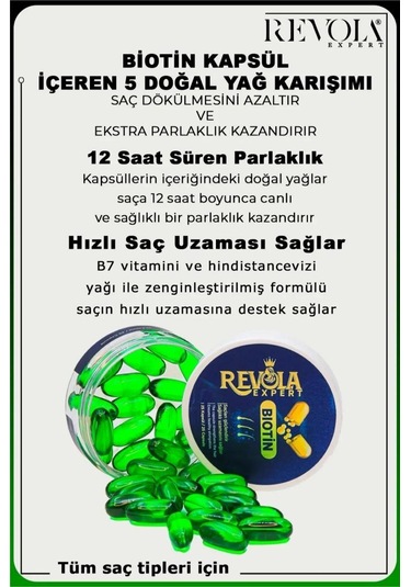 Revola Expert Biotin B7 Saç Güçlendirici Uzamaya Yardımcı Kapsül 25'li