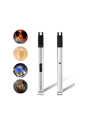 Moveevo "usb Şarjlı Rüzgara Dayanıklı Ark Ateşleme Çakmak - Bbq, Kamp Ve Mutfak İçin" Yeşil