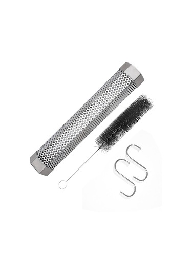 Jeemson 304 Paslanmaz Çelik Füme Tüpü, Dışarıda Izgara İçin Soğuk-ısı Fümeleyici, 5 Saat Süreli, Çeşitli Aromalı Odunlarla Kullanıma Uygun Çok Renkli