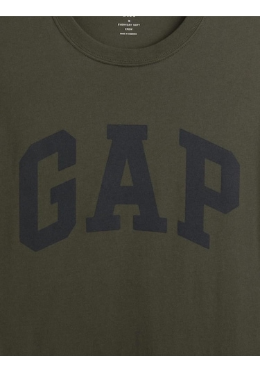 Gap Everyday Soft Basic Logo 856659 T-shirt Kısa Kol Tişört Erkek T-shirt Haki-14331