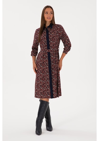 U.s. Polo Assn. Kadın Lacivert Elbise Dokuma 50316431-vr033 Lacivert