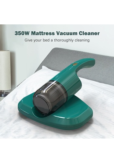 Symbee 350w Kablosuz El Tipi Yatak Toz Akarı Temizleyici, 2 Hız Ayarlı, Şarj Edilebilir, Yeşil Renk Yeşil