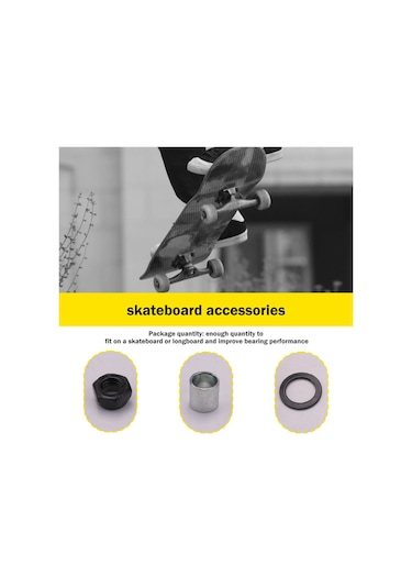 56 Parça Kaykay Kamyonu Donanım Seti Ara Parçalar Dahil Gümüş&siyah Gümüş - Siyah