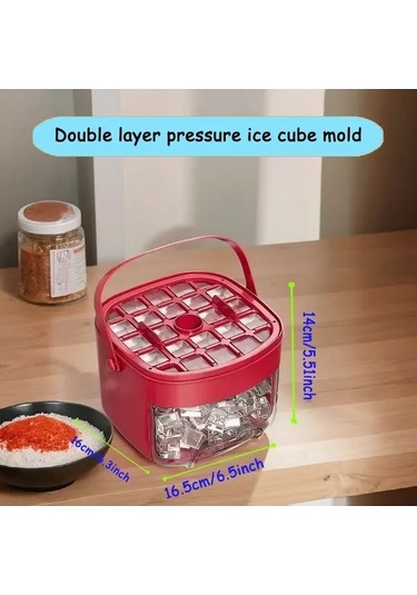 Fastbuy Challenger Taşınabilir Buz Makinesi, Alev Kırmızısı, Büyük Kapasiteli, Çift Katmanlı, Elektriksiz, Tasarım, Kullanış Kırmızı