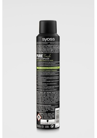 Syoss Pure Fresh Kuru Şampuan 200 ML