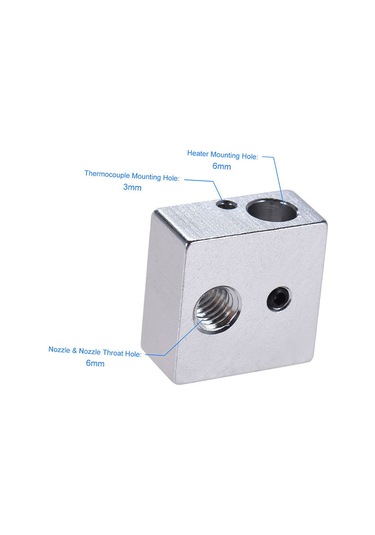 Takım Pirinç Nozul Ekstruder Baskı Kafası Gümüş 0.4 Mm 2 Adet
