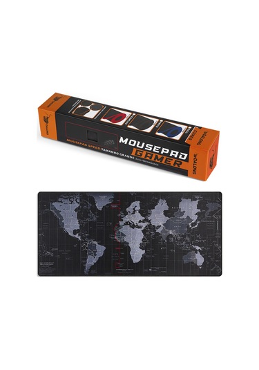 Dalong Dünya Desenli 90x40 Cm Büyük Boy Mouse Pad