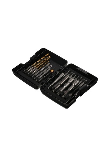 Pazly 20 Adet Ahşap Ve Metal Matkap Ucu Ve Tornavida Seti, Darbeli Sürücü Uçlar, Kullanışlı Ahşap Kutu İle