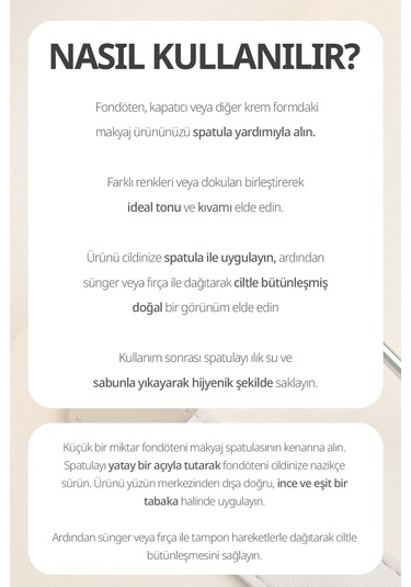 Çok Amaçlı Makyaj Spatulası Mıssha Layering Fit Makeup Spatula