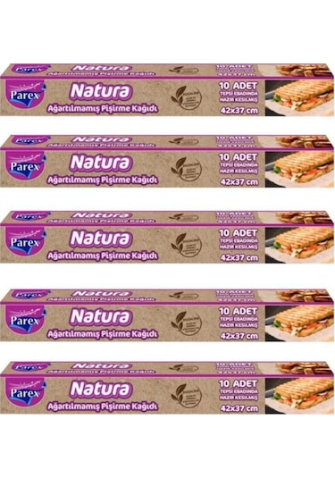 Parex Natura Pişirme Kağıdı Kesilmiş 5 x 10'lu