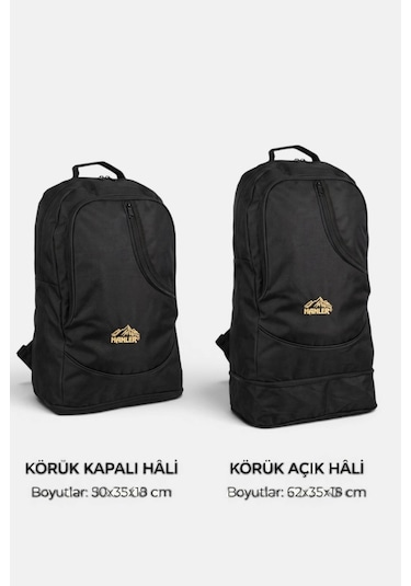 Lederax Körüklü Dağcı Ve Outdoor Sırt Çantası Ld663 Siyah