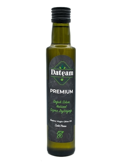 Datçam Premium Soğuk Sıkım Zeytinyağı Cam Şişe 250 ML