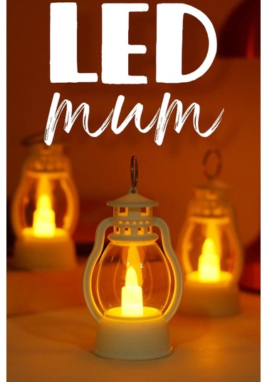 Led Mum Mini Kamp Tipi 3 Adet Pil Dahil Dumansız Alev Ledli Dekor Işığı Beyaz Pt430 Beyaz