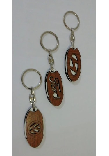 Oto Ahşap Anahtarlık Hediyelik Marka Model Türk Bayrak Anahtar