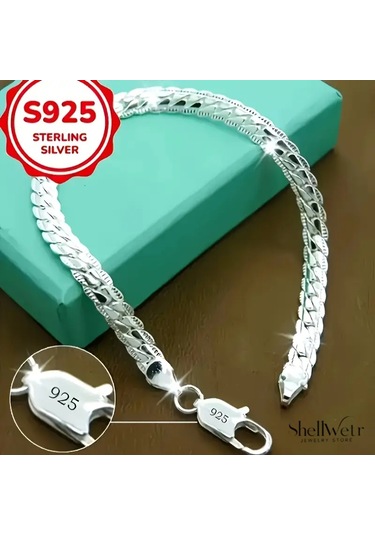 Soft 925 Ayar Gümüş Unisex Bileklik Sevdiklerinize Ve Kendinize En Özel Hediye Gümüş