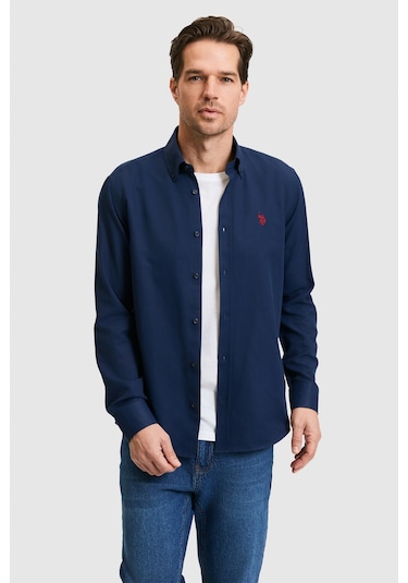 U.S. Polo Assn. U.s. Polo Assn. Erkek Lacivert Gömlek Basic 50324708-vr033
