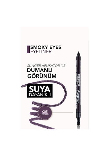 Flormar Göz Kalemi - Smoky Eyes Waterproof Eyeliner 005 Deep Purple 47000012-005