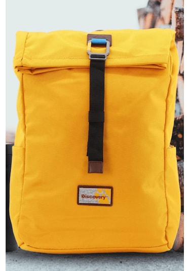 Discovery Icon Roll Top Sürdürülebilir Unisex Sırt Çantası Sarı 1