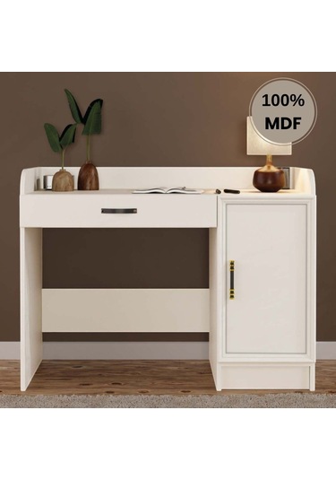 Kardelen Mdf Çalışma Masası Krem