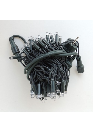 Dış Mekan Led Aydınlatma 10m Ağaç Işığı 100l Yeşil Kablo Gün I