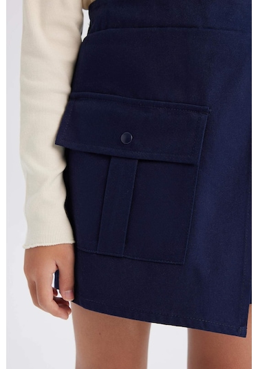 DeFacto Kız Çocuk Gabardin Cepli Şort Etek D9220A825SPNV251