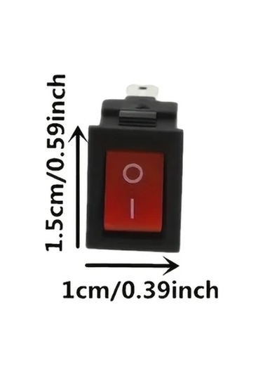 Dashanshop 10 Adet Kırmızı 2 Pimli Anahtar Endüstriyel Ev Aletleri İçin Kaliteli