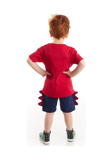 Denokids Cool Dino Erkek Çocuk Şort Takım Çok Renkli