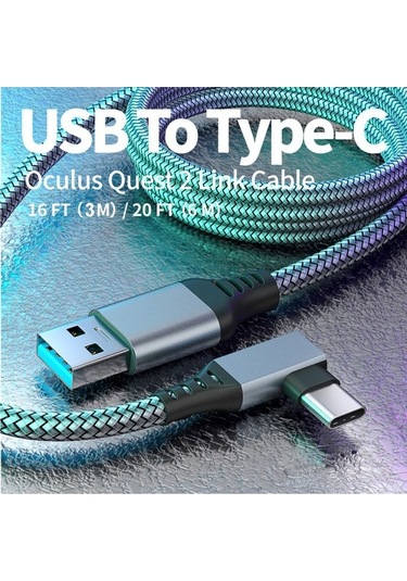 Ebitda Oculus Quest 2/1 Bağlantı Kablosu İçin 3m Usb 3.1 Type-c