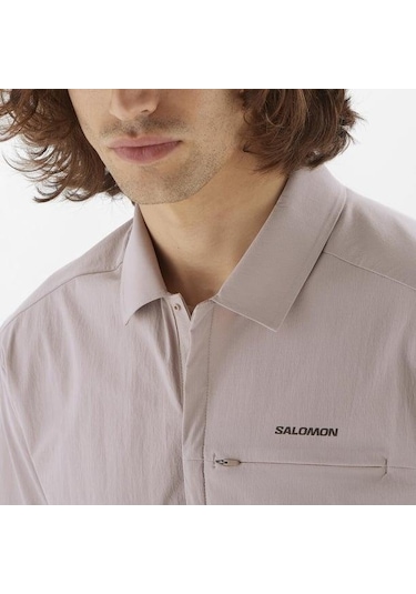 Salomon Xplration Ss Shirt M Erkek Gömlek-29653 Krem