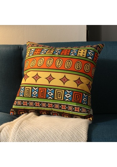 Yeni Sade Tarzda Baskılı Yastık Kılıfı No.95 Ekru