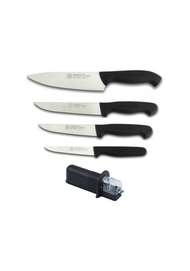 Sürbisa Sürmene Şef Bıçak Seti 4 Ad. Bıçak + 1 Ad. Bıçak Bileyici