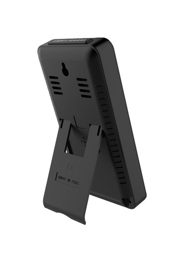 Yunboo Dokunmatik Tuşlu Dışarı/içeri Sıcaklık Nem Ölçer - 30m Kablosuz Sensörlü İklim İzleme İstasyonu Siyah Pil Yok