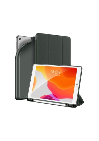 Didadodo İpad 7. Nesil 10.2'' Silikon Kılıf - Pu Deri, Düşmeye Karşı Koruma, Kalem Yuvası