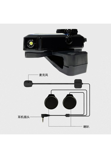 Siyah Bluetooth 5.0 Motosiklet Kaskı Kulaklığı, Eller Serbest Arama, Ipx6 Su Geçirmez, Dahili 1000mah Pil