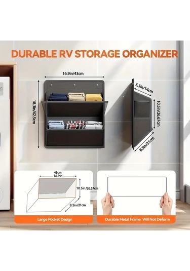 Trendooze 2 Adet Siyah Rv Ayakkabı Saklama Organizasyon Cihazı Kapı Duvar Montajlı