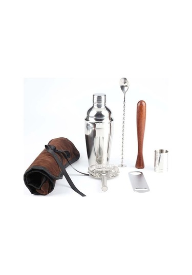 Pazly 7'li Set Paslanmaz Çelik Şarap Çalkalayıcı + Çanta + Aksesuarlar 550ml, Mutfak İçin İdeal Hediye