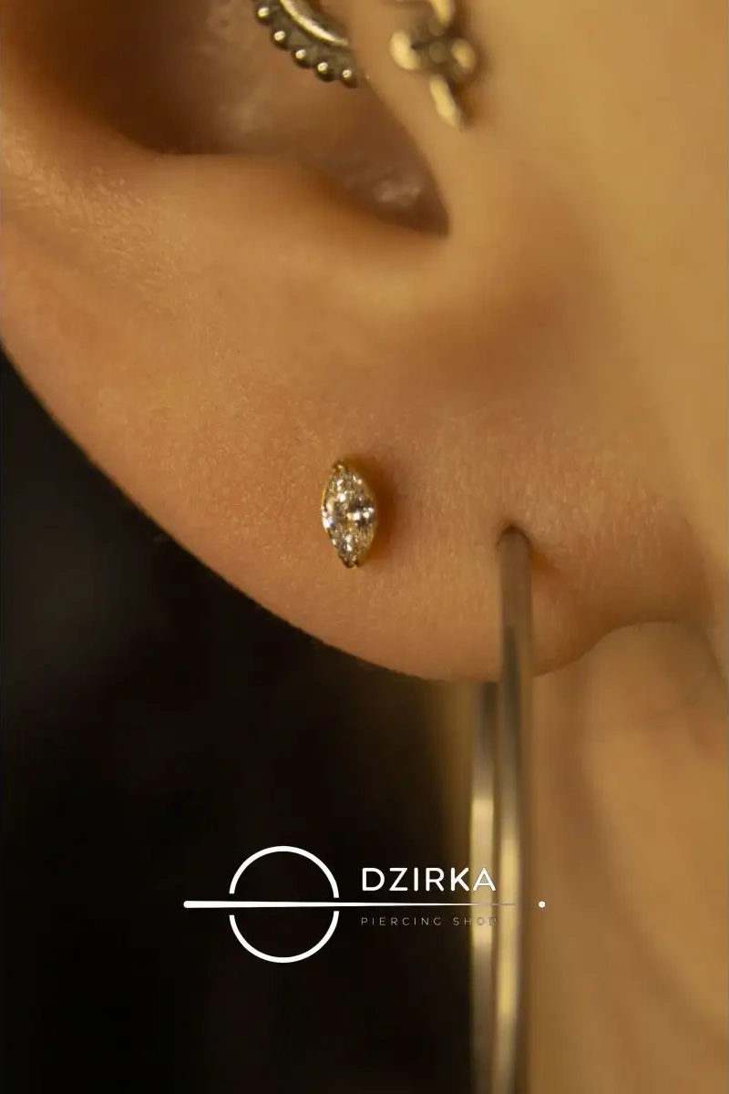 Dzirka Titanyum Labret Küpe: Kulak, Burun Ve Dudak Piercingsi 144242918 Altın