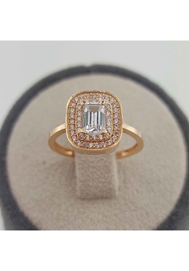 Altınbeyı Baget Taşlı Altın Yüzük 14 Ayar 2.21 Gram Abyyzk0143