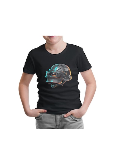 Lord Tshirt Pubg - Loot Siyah Çocuk Tshirt