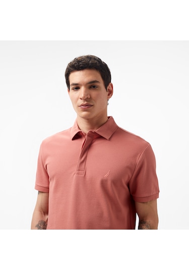 Nautica Erkek Kahverengi Slim Fit Polo Düz K35062t Kahverengi