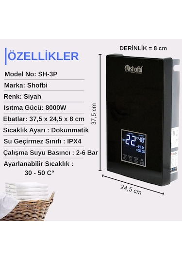 Shofbi SH-3P Dijital Şofben