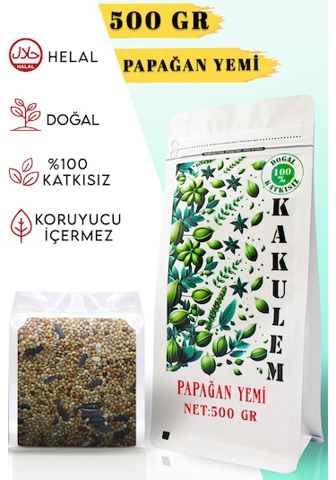 Kakulem Sertifikalı Premium Sultan Cennet Papağan Yemi 500 Gr