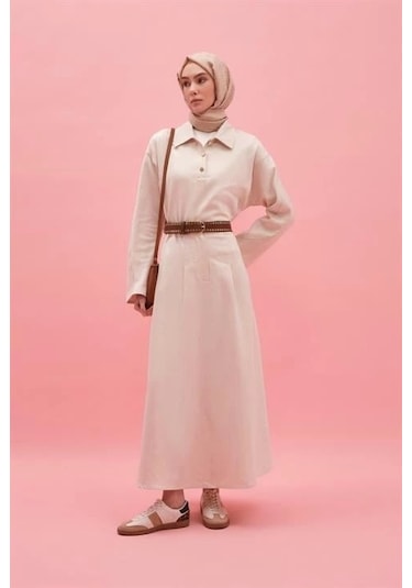 Armine Kuplu Ham Denim Takım 25y6025 Naturel Naturel Ekru