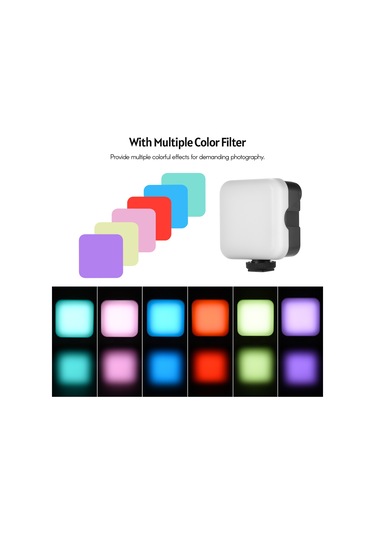 Andoer W49s Mini Fotoğrafçılık Lambası Taşınabilir Siyah Beyaz Diğer