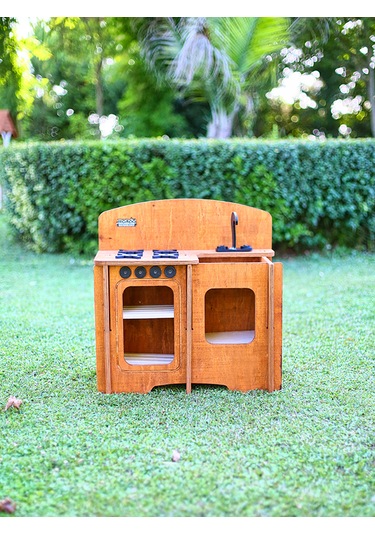 Mandu Ahşap Çocuk Dış Mekân Mutfak Ahşap Rengi