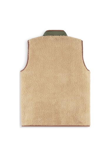 Denokids Erkek Çocuk Kahverengi Peluş Yelek Renkli