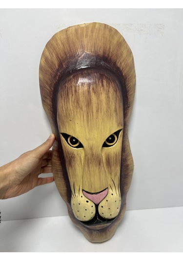 Ahşap Aslan Maske 50 Cm